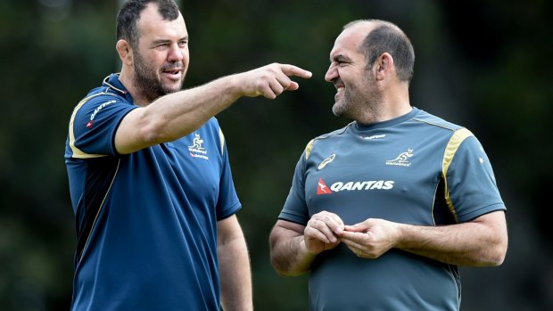 Breakup: Wallabies coach Michael Cheika and scrum coach Mario Ledesma have parted ways as the latter looks to take up a Jaguares role.
