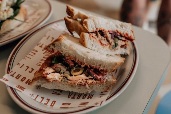 The Maltese hobz-biz-zejt is one of six sandwiches on the menu.