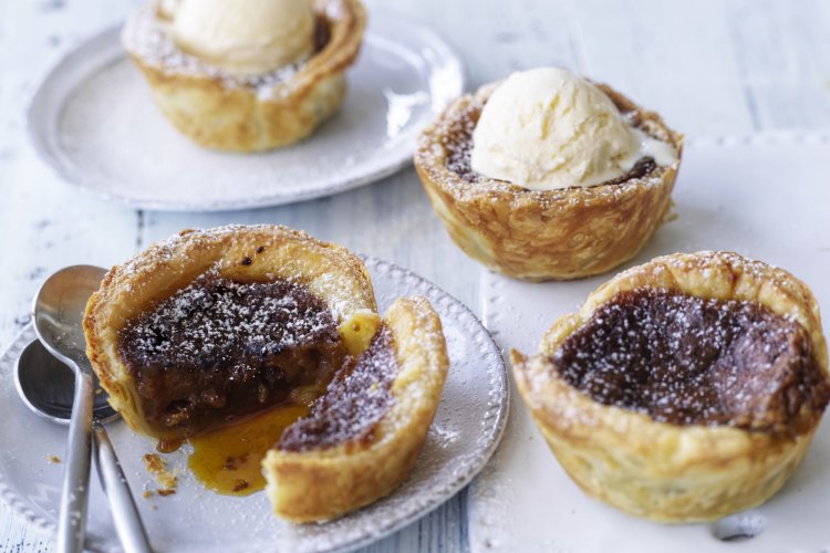 Rum, raisin and butter tarts.