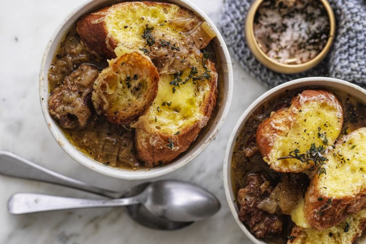 Adam Liaw's French onion beef stew.