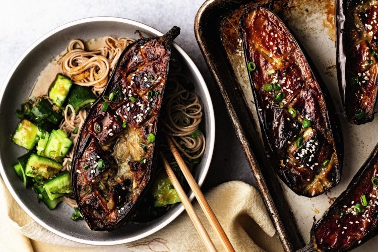 Nagi Maehashi's miso-glazed eggplant.