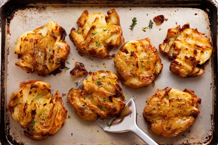 Crispy smashed potatoes recipe  hi