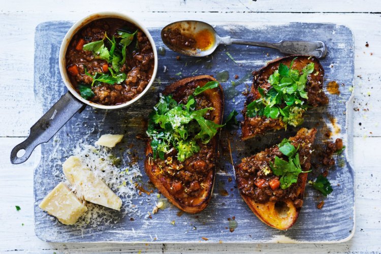 Adam Liaw's red wine mince on toast.