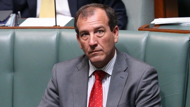 Special Minister of State Mal Brough during question time on Wednesday. 