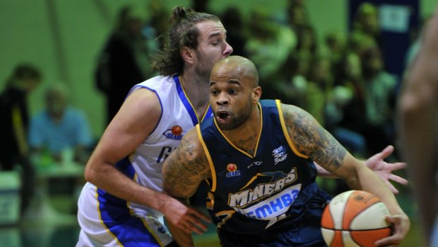 Ballarat's best: Roy Booker, pictured playing for Ballarat against Canberra Gunners in 2014, was strong in his side's 105-100 win on Saturday. 