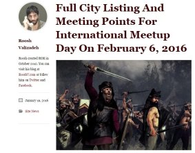 The international meet-up was posted to Mr Valizadeh's Return of Kings website