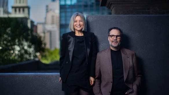 Vicki Wild and Martin Benn on the terrace of their soon-to-open restaurant Society.