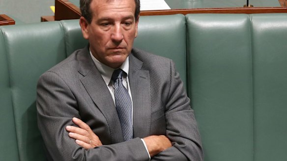 On his own: Mal Brough during question time on December 3.