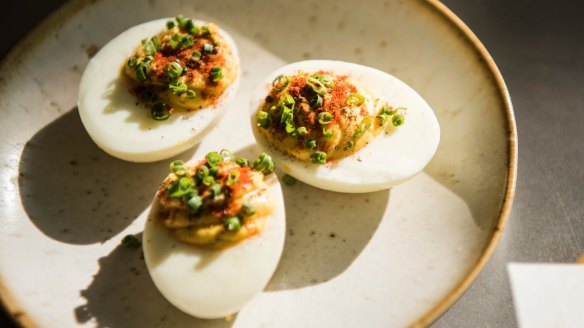 Devilled eggs are a new addition to the menu.