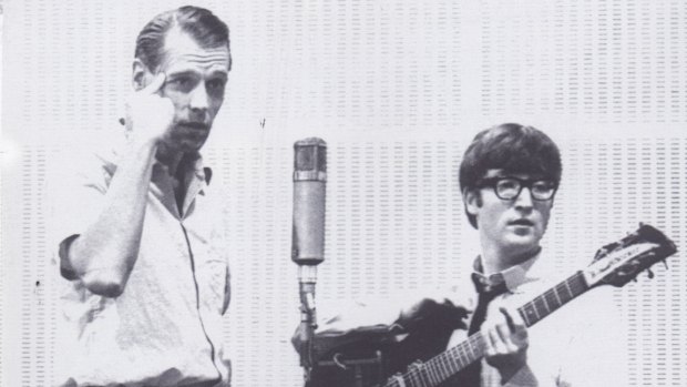Producer George Martin with John Lennon in the 1960s.