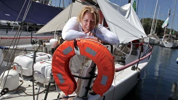 Great outdoors: Sibby Ilzhofer, one of four female captains in the Sydney to Hobart fleet, is not one for creature comforts.