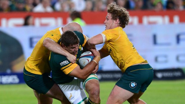 Frustrated: Michael Hooper says the Wallabies are "just the little percentage off" at the moment.