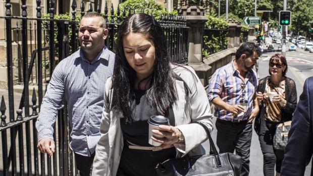 Jessica Silva leaves court on Tuesday: A recording of an interview between police and Ms Silva was played in court.