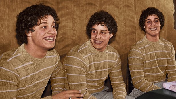 The triplets at the centre of the documentary Three Identical Strangers.
