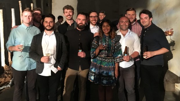Eric Di Cuollo (third from right) with the ED. team. They are a finalist at The Webby Awards for the NewActon homepage.