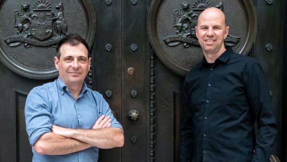 Bentley Group's Nick Hildebrandt (left) and Brent Savage say their intention with Brasserie 1930 is to create a Sydney institution.