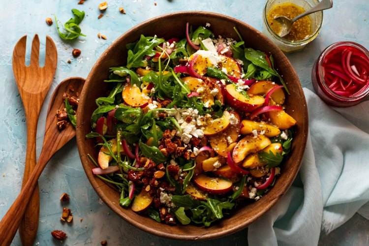 Peach Christmas salad by RecipeTin Eats.