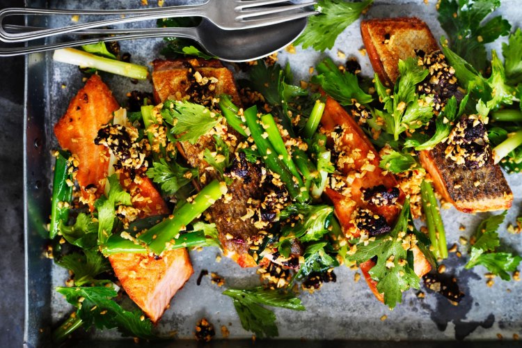 Adam Liaw's typhoon shelter salmon. 