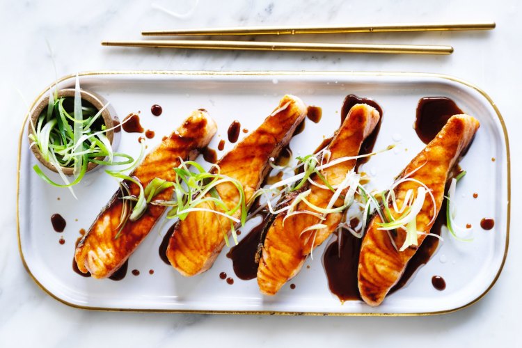 Teriyaki salmon.