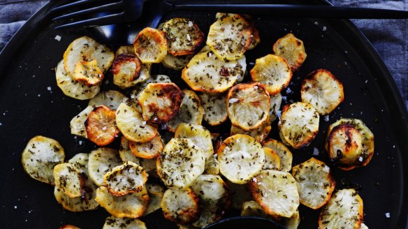 Honey roasted jerusalem artichokes.