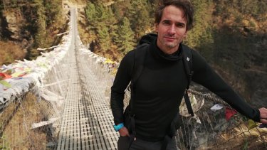 Todd Sampson on location in his series, <i>BodyHack</i>