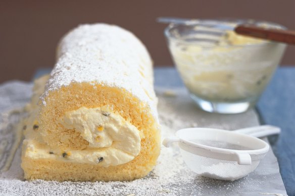 Roll up, roll up: Sponge roll with passionfruit cream