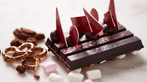 Customers can select from dozens of ingredients and see their customised Kit Kat being made.
 