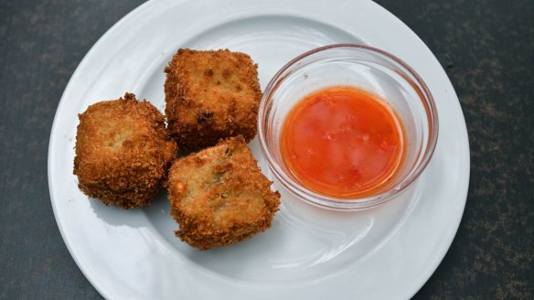 Stuffed tofu, an Indonesian street food snack.
