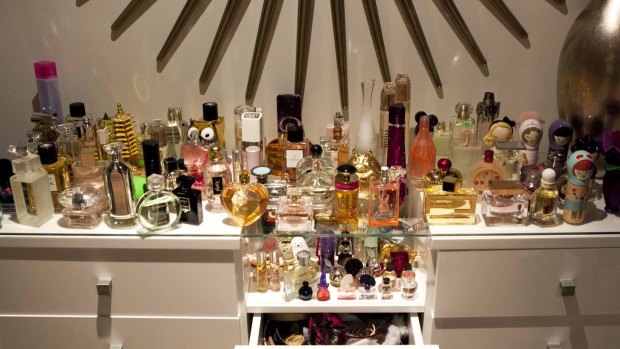 Police found a wide selection of perfume in Mae Ja Kim's luxurious Southbank  apartment.