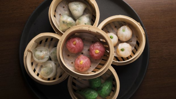 A selection of steamed dumplings at Bodhi.