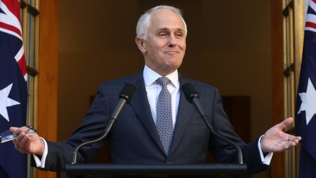 Prime Minister Malcolm Turnbull announced his new ministry at Parliament House.