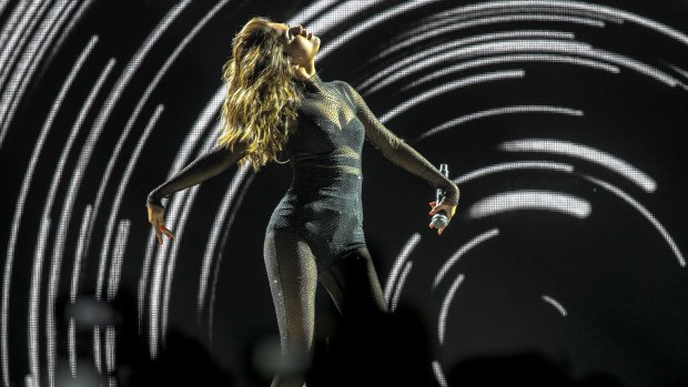  Pop singer Selena Gomez is seen performing on stage at Margaret Court Arena during her Revival World Tour on August 6, 2016 in Melbourne, Australia.  