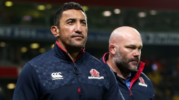 All but over: Waratahs coach Daryl Gibson (left) says his side's only hope of playing finals football this season would have to come from a Brumbies slip-up.