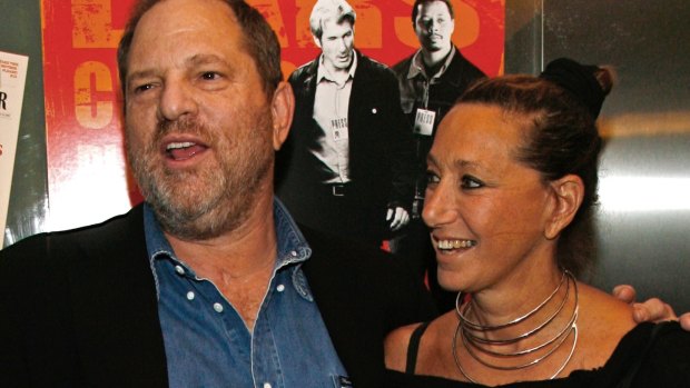 Harvey Weinstein and Donna Karan at a movie premiere in 2007. 