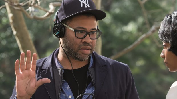 Jordan Peele on the set of Get Out.