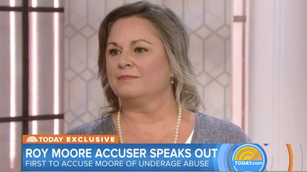 Leigh Corfman accuses Alabama Senate candidate Roy Moore of initiating sexual contact when she was 14. 