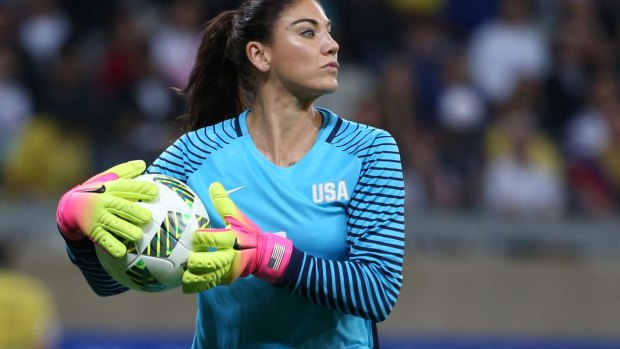 Facing a spell on the sidelines: Hope Solo.