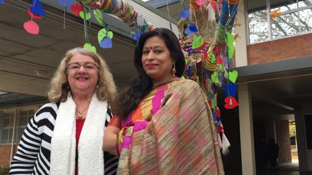 Campbell High School's Debbie Dwyer hosted Mridu Marwah from Delhi's Bal Bharati Public School this month as part of the Australia-India Bridge School Partnerships Project.