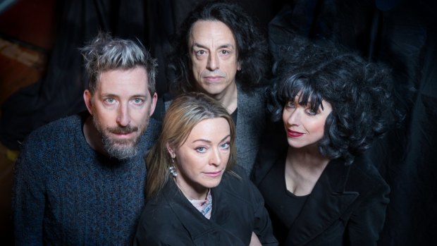 Members of <i>The Black Rider</I> cast, clockwise from left: Kanen Breen, Paul Capsis, Meow Meow and Dimity Shepherd.