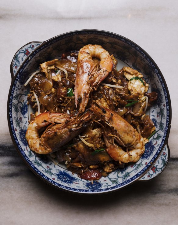 Ho Jiak's char kwai teow with prawns.