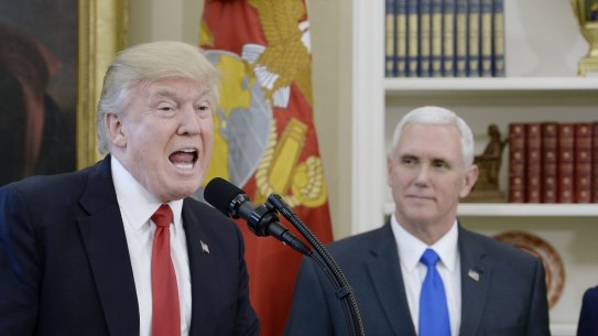 Pence with President Donald Trump in the Oval Office.
