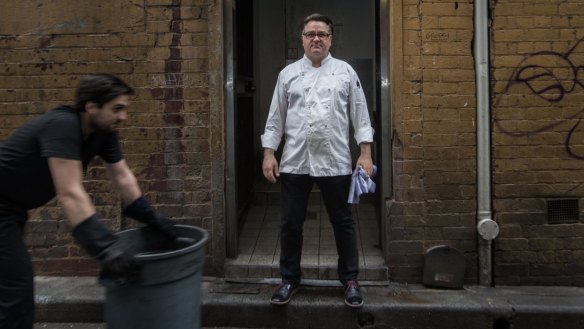 The bins will go when Guy Grossi transforms the laneway behind his Melbourne restaurant, Grossi Florentino.