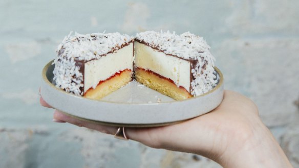 Piccolina Gelateria's lamington ice-cream cake.