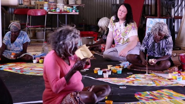 British singer Anohni, formerly Antony Hegarty of Antony and The Johnsons, working with indigenous artists from the Matu community at Parnngurr in Western Australia.