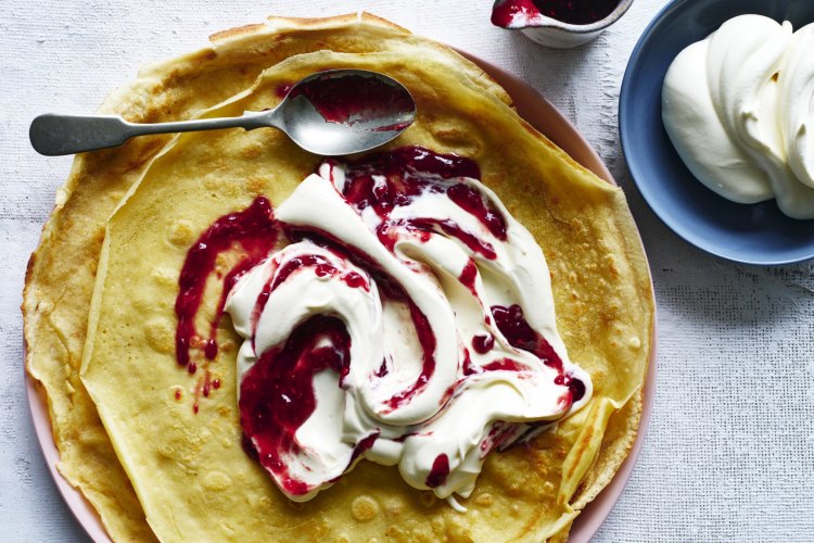 Adam Liaw's Swedish wholemeal pancakes.