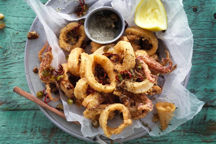 Salt, pepper and fennel squid.
