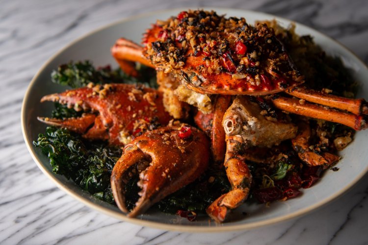 Typhoon shelter mud crab at Mama Mulan in Chatswood, Sydney.