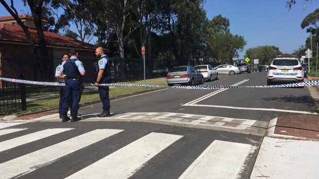Pandora Street in Greenacre in Sydney's south-west has been cordoned off after a man was shot in the knee on Friday morning.
