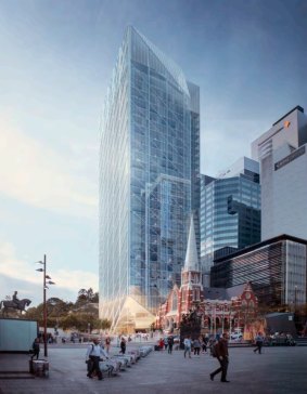 A glass tower has been proposed to replace the Suncorp Plaza building in Brisbane CBD