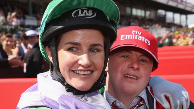 Michelle Payne with brother and strapper, Stephen Payne.